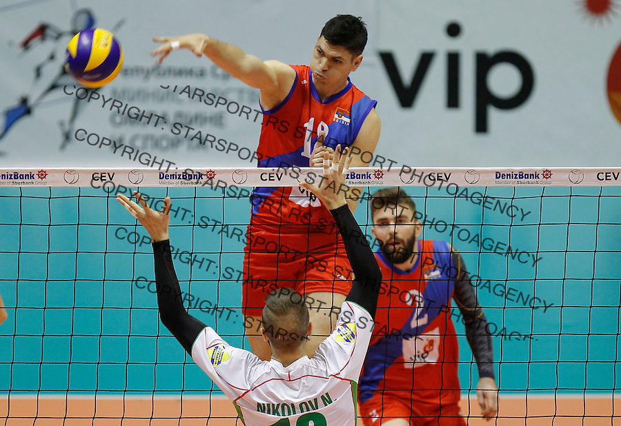 Odbojka Volleyball<br />
Srbija v Bugarska-Prijateljski mec<br />
Marko Podrascanin (C)<br />
Beograd, 29.12.2015.<br />
foto: Srdjan Stevanovic/Starsportphoto ©